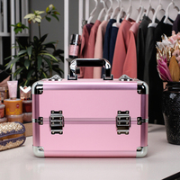 Trousse de Maquillage de Voyage Personnalisée, Étui Rigide Portable à Ouverture Facile, Grande Capacité, Boîte de Rangement Professionnelle pour Outils Cosmétiques