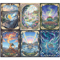 Boîte de booster scellée chinoise Pokémon TCG avec cartes d'art exquises et stylées, mini-boîte de présentation en étain et étui en acrylique pour jeux de société