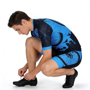 Maillot de Ciclismo de Manga Corta Estampado de Alta Calidad, a la Moda, Cortavientos, Transpirable, Antibacteriano y con Protección UV para Ciclismo Rápido - Product Image 2