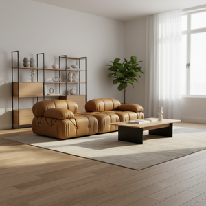 Sofá Modular en Forma de L Convertible Moderno de Tela con Tres Asientos y Relleno de Esponja - Product Image 6