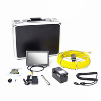 Système de caméra d'inspection des canalisations avec objectif de 23 mm, câble de 20 m, endoscope industriel étanche, moniteur LCD de 7 pouces avec fonction DVR