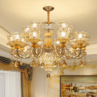 Lustre LED à spectre complet en cristal, style européen, luminaire de luxe pour restaurant, commande vocale intelligente Tmall Elf High