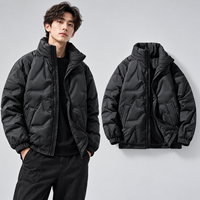 Nouvelle veste décontractée en duvet de canard blanc, doudoune d'hiver à fermeture éclair, extra-épaisse et chaude, col montant, manteau pour temps froid