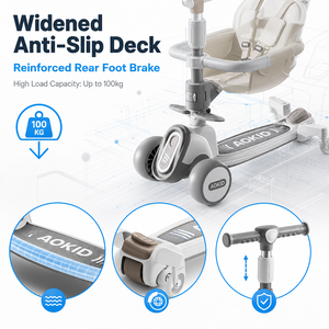 Patinete Infantil Plegable de 3 Ruedas con Luces LED en las Ruedas de PU, Altura Ajustable, para Vendedores de Tiendas en Línea, OEM Personalizado - Product Image 4