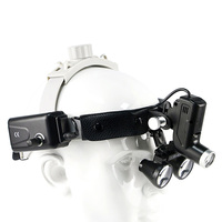 Lampe frontale dentaire portable 5W avec loupe grossissante 2,5x/3,5x réglable, otoscope, loupe chirurgicale