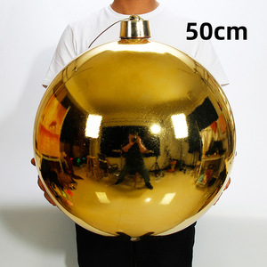 Bola <span class=keywords><strong>de</strong></span> Navidad <span class=keywords><strong>de</strong></span> Plástico <span class=keywords><strong>de</strong></span> Gran Tamaño, Decoración Navideña, Dorada, Roja, Plateada, <span class=keywords><strong>de</strong></span> Plástico, 50 cm - Product Image 1