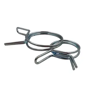 Manufacturer Whosale Automotive Fuel Line Hose Clamp Double Wire Inner Dia 5 mm to 35 mm Tube Clip Fastenings Pipe Clamps