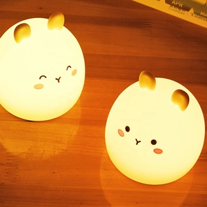 Colorful Rabbit Small <strong>Cat</strong> Soft Silicon LED <strong>Night</strong> <strong>Light</strong> for Kids Children Table Lamp Bedroom <strong>Light</strong> Changing Tap Control Remote - Product Image 5