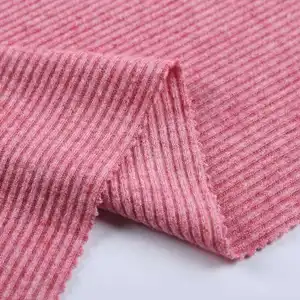 So soft and nice colours cashmere yarn 155cm stretch 2x2 rib knit fabric for crop top