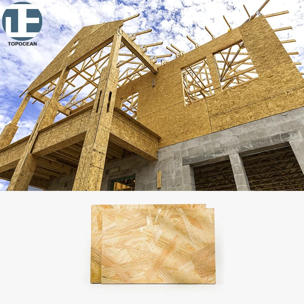 Se puede personalizar a cualquier especificación y tamaño. de tablero de madera contrachapada OSB hoja OSB utilizada en la construcción