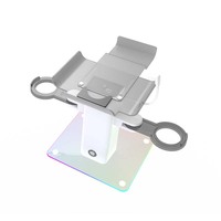Dudukan Display pengisian daya Headset VR Multi fungsi dengan lampu RGB dudukan Dok pengisi daya untuk pengontrol Meta Quest 3s