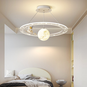 Lampadario decorativo sferico rotondo per bambini ragazzi camera calda romantica camera da letto soggiorno luce a soffitto a Led - Product Image 6