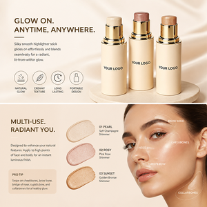 Stick de maquillage multi-usages 13 couleurs, effet scintillant, illuminateur et contour, <span class=keywords><strong>crème</strong></span> végane, marque privée, logo personnalisé - Product Image 5
