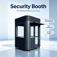 Caseta de Seguridad Móvil Personalizada, Quiosco de Comida Prefabricado para Exteriores, Sala de Vigilancia de Acero Inoxidable con Ventana de Vidrio para Seguridad en Apartamentos