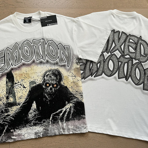 Mixed Emotion Shirts Grunge Washed Heavyweight Tee Oversized 100% Cotton Dark Aesthetic Alt Streetwear <strong>Emo</strong> Mens Fashion - Product Image 3