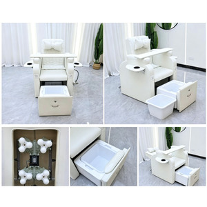 Sillón de Pedicura Moderno y Popular de Cuero Blanco para Salón de Belleza y Spa, Silla Eléctrica de Masaje de Pies, Adecuada para Masajes de Pies en Salones de Belleza - Product Image 6