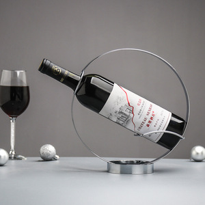 Soporte circular de lujo para botellas de <span class=keywords><strong>vino</strong></span>, estante de metal para botellas de <span class=keywords><strong>vino</strong></span>, 1 unidad - Product Image 5