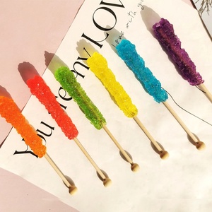 Mariage aromatisé aux fruits <span class=keywords><strong>sucette</strong></span> assortie bâton de roche cristal sur un bâton en bois - Product Image 3