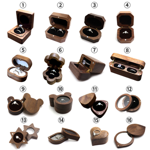Factory Creative wood jewelry box luxury jewellery packaging walnut wooden ring box