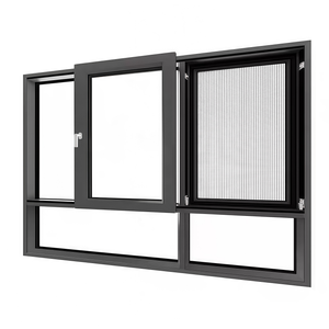 Fenêtre à battant en aluminium à rupture de pont thermique au design moderne, <span class=keywords><strong>double</strong></span> <span class=keywords><strong>vitrage</strong></span> isolant de qualité professionnelle pour projets de villas sur mesure - Product Image 4