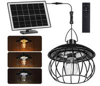 Lampe Solaire Suspendue avec Détecteur de Mouvement 8800 mAh, Lustre Solaire Étanche pour Extérieur : Grange, Patio, Jardin, Cour, Pergola