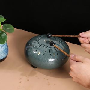 Tambor <span class=keywords><strong>de</strong></span> Lengua <span class=keywords><strong>de</strong></span> Acero Portátil <span class=keywords><strong>de</strong></span> 6 Pulgadas y 8 Notas, Estilo Oso, Címbalo <span class=keywords><strong>de</strong></span> Mano, Tambor Etéreo, Instrumento <span class=keywords><strong>de</strong></span> Percusión, Venta al por Mayor - Product Image 5