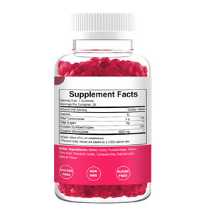 Gommes OEM à base de monohydrate de créatine Supplément nutritionnel pour le sport Avantages antioxydants pour la croissance musculaire Gestion de l'énergie pour adultes - Product Image 2