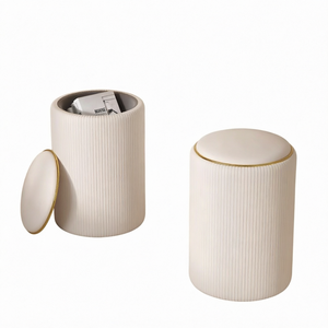 Reposapiés Plegable de Diseño Moderno para Sala de Estar, Modelo L-493 de Marca OEM de Alta Gama, 41 cm de Altura, Decoración de Panal de Abeja, Flexible y Duradero - Product Image 1
