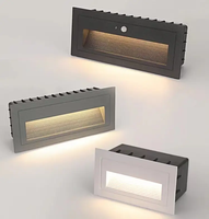 Lampes d'escalier encastrées intelligentes à détecteur de mouvement, étanches IP65, pour extérieur et intérieur, éclairage mural LED pour escalier latéral