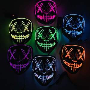 Máscara <span class=keywords><strong>de</strong></span> Halloween LED Light Up Máscaras divertidas The Purge Elección Año Gran Festival Cosplay Suministros para disfraces Máscara <span class=keywords><strong>de</strong></span> fiesta - Product Image 5