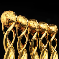 Trophée Personnalisable pour Grand Groupe en Résine, Nouveau Trophée en Cristal avec Support Métallique Créatif pour Production de Récompenses, Gravure sur Verre Imprimée UV
