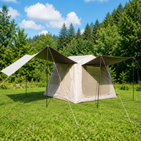 Auvent extensible anti-UV respirant à double couche, tente gonflable de camping pour pique-niques et sorties à la plage