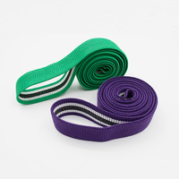 Bandes personnalisables de yoga d'entraînement de forme physique d'exercice d'étirement de résistance de boucle de tissu long