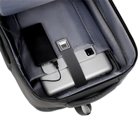 Mochila antirrobo para ordenador portátil de 15,6 pulgadas, puerto de carga USB, impermeable, delgada, para viajes de negocios, mochila de un día con múltiples compartimentos, bolsa para ordenador para hombre