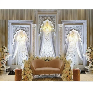 Moroccan Theme <b>Wedding</b> White Back Wall Panels Elegant Look <b>Wedding</b> Stage Backdrop Panels Stylish White FRP <b>Frames</b> - Product Image 1