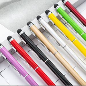 โรงงานผลิตปากกา ปากกาลูกลื่นแบบหมุน ปรับแต่งโลโก้ได้ ของขวัญส่งเสริมการขาย ปากกาโลหะทรงเพรียวบาง สีดำ สีขาว - Product Image 2