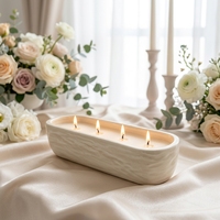 Bougie parfumée de luxe texturée à 5 mèches, bougie décorative, cadeau pour mariage, demoiselle d'honneur, chambre à coucher, salon, bougie aromatique