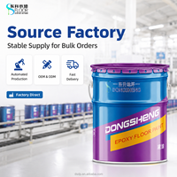 Revêtement de sol époxy autolissant sans solvant de qualité industrielle, 100 % solide, peinture de marque Dongsheng pour sols d'entrepôt