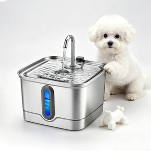 Bebedero para Mascotas Ultra Silencioso de Acero Inoxidable, Agua Fresca y Fluida, para Múltiples Gatos y Perros - Product Image 1