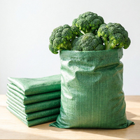 Sac tissé vert respirant pour légumes frais - Sac de rangement durable pour carottes, pommes de terre et oignons