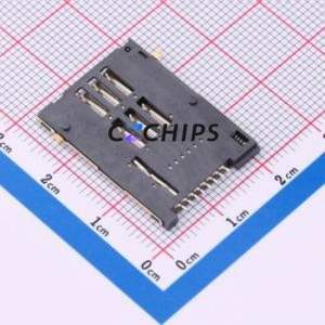 SIM102-TD8P SIM Card Connector SMD Connector Self-Return Type Mini SIM Card Card Holder With Card Detection - Product Image 2