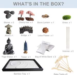 <span class=keywords><strong>Jardin</strong></span> <span class=keywords><strong>zen</strong></span> <span class=keywords><strong>pour</strong></span> bureau, mini <span class=keywords><strong>jardin</strong></span> <span class=keywords><strong>zen</strong></span> japonais en <span class=keywords><strong>sable</strong></span> <span class=keywords><strong>pour</strong></span> bureau, boîte miniature avec kit - Product Image 3