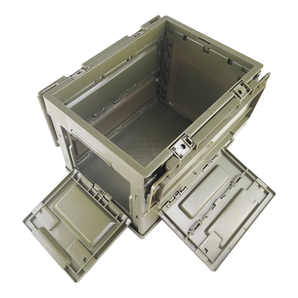 Складные штабелируемые пластиковые ящики для пищевых продуктов, складные ящики для транспортировки, вентиляционная Пластиковая Складная корзина