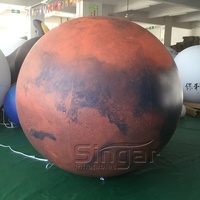 Ballon gonflable en PVC décoratif du système solaire de Mars, boule à planètes du système solaire