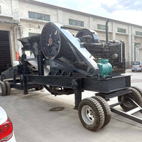 Concasseur à mâchoires mobile avec moteur AC, haute capacité 110-320t/h, machine de concassage de pierres sur roues pour le traitement des roches en carrière