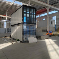 Maison conteneur contemporaine extensible à double aile, studio mobile pour nomades numériques, configuration complète, revêtement de sol en SPC (Stone Plastic Composite)