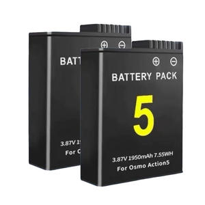 Pour <span class=keywords><strong>Hero</strong></span> DJI Sport Camera Action <span class=keywords><strong>5</strong></span> <span class=keywords><strong>Pro</strong></span> Action 4 3 pour <span class=keywords><strong>Go</strong></span> Mah 1950 mAh - Product Image 1