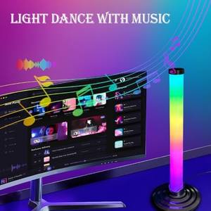 Barre lumineuse LED, barre lumineuse RGB synchronisée avec <span class=keywords><strong>la</strong></span> musique, lampe <span class=keywords><strong>d</strong></span>'ambiance USB avec couleur RGB pour bureau, bar, TV, PC - Éclairage musical rythmique - Product Image 3