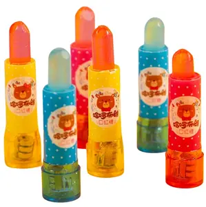 Wholesale Custom Lollipop Toy Hard Candy Fruit Flavor Sweet Kid's Snacks Light Lipstick Candy