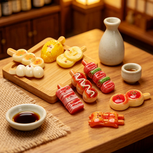 Miniaturas de Comida de Resina Surtidas al por Mayor, Brochetas para Barbacoa y Jarras de <span class=keywords><strong>Cerveza</strong></span>, Miniaturas para Casa de Muñecas, Adornos para Micropaisajes y Manualidades DIY - Product Image 3